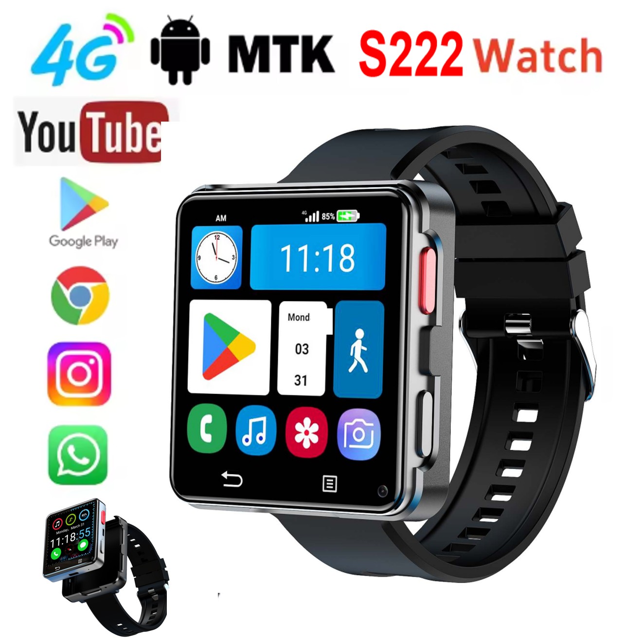 Smartwatches - Умные часы S222 с поддержкой 4G