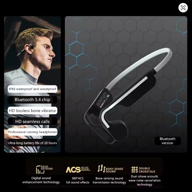Наушники с костной проводимост – обзор и цена Bone Conduction Running Headphones