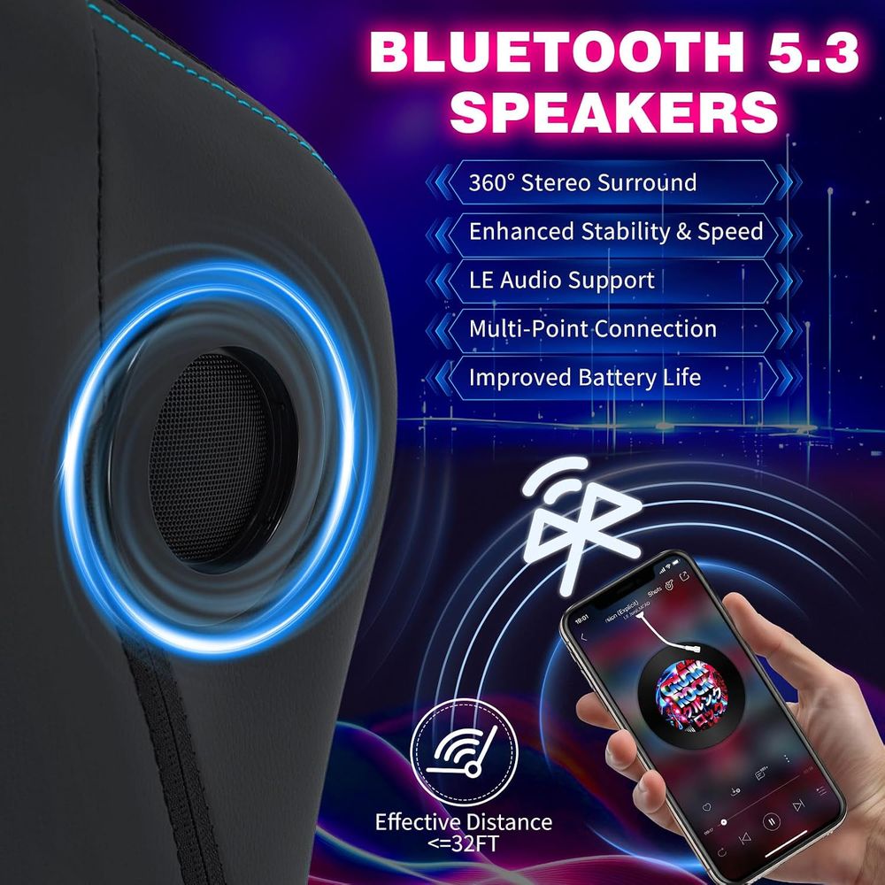 Игровое кресло с LED-подсветко – обзор и цена Speakers