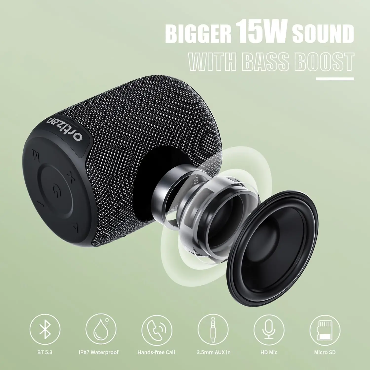 Колонки Bluetooth Ortizan X2,  – обзор и цена Portable Bluetooth Speaker Waterproof Ipx7