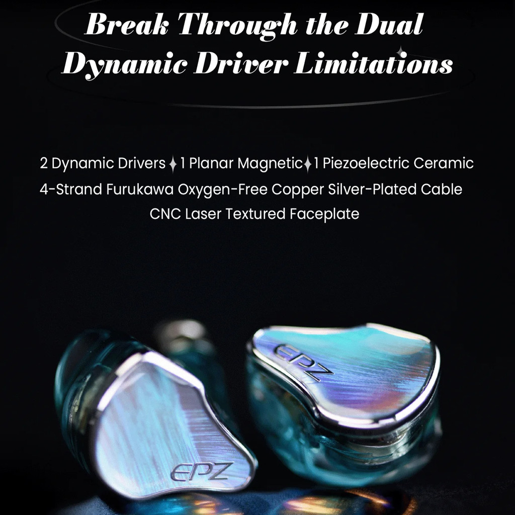 EPZ P40 2DD+1 плоскоэлектродин – обзор и цена Planar Magnetic Iem Earphones