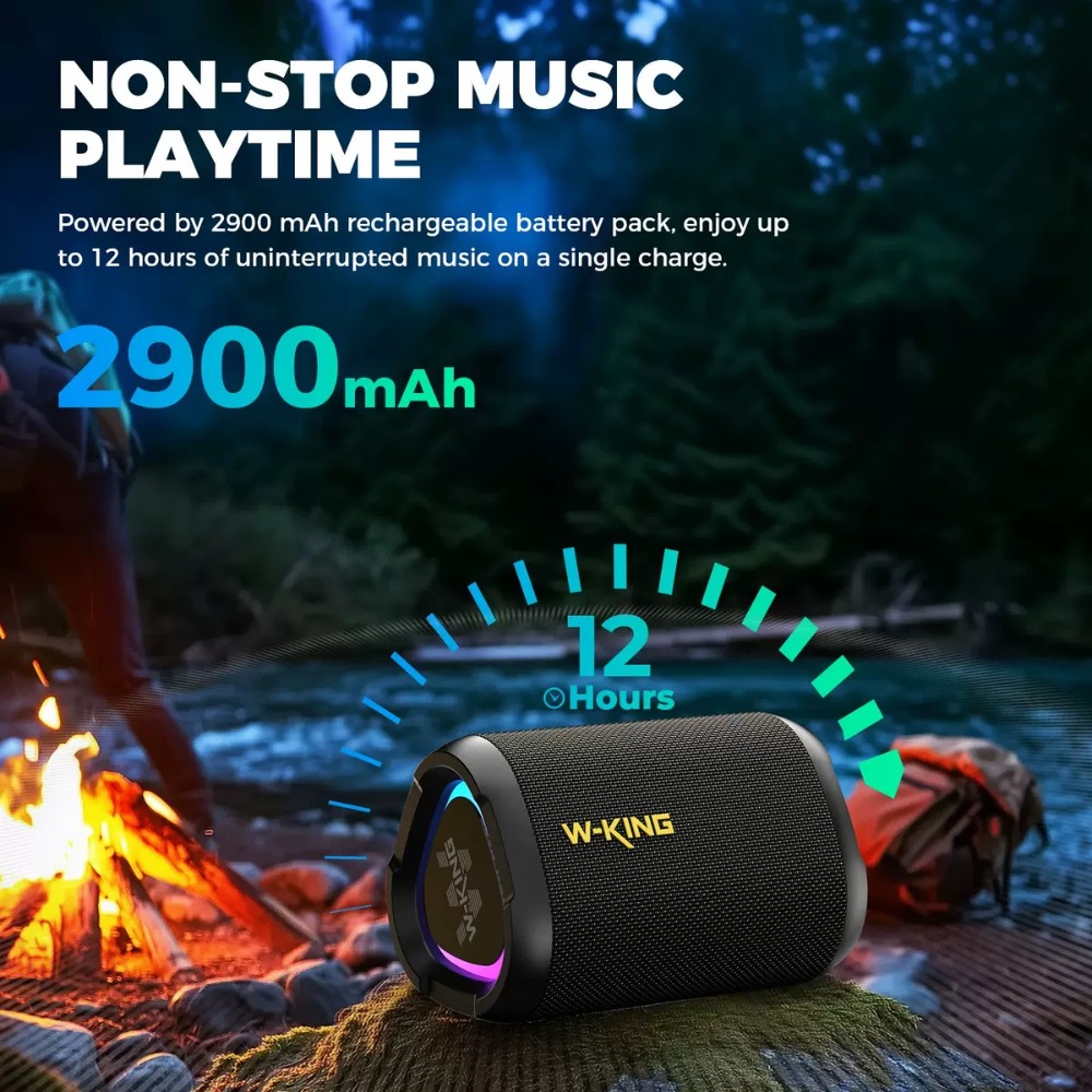 Беспроводная колонка W-KING D1 – обзор и цена Portable Bluetooth Speaker Waterproof Ipx7